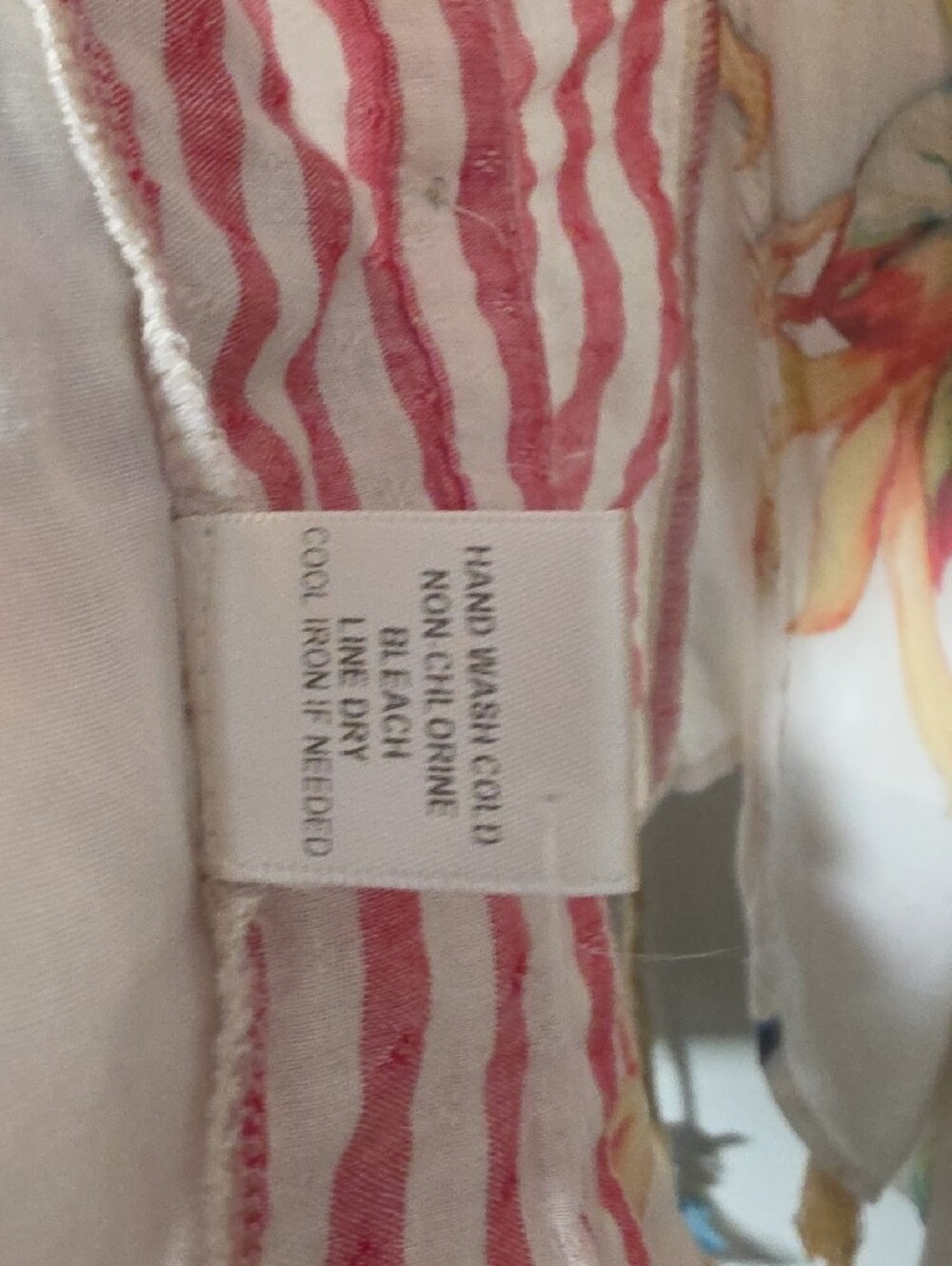 Aratta Silent Journey Striped Button-Down Shirt in Pink & Cream Floral - Picture 8 of 8